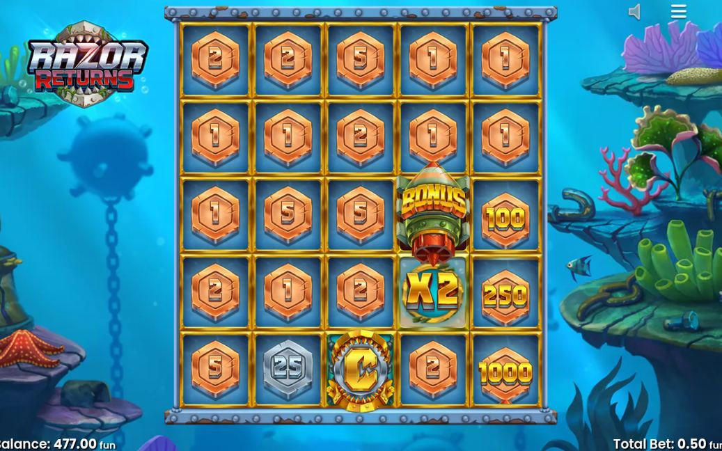 Bonus screen of the Free Spins Feature